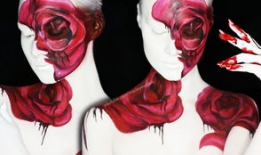 人体彩绘视频,流动的色彩与身体的对话